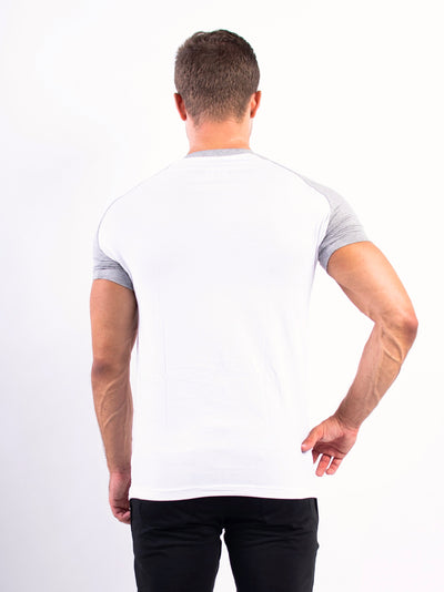 Split T-shirt Hvid/grå